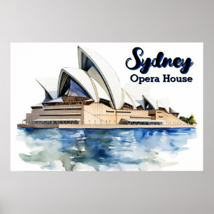 Sydney Opera House: Iconic Elegance am Hafen Poster