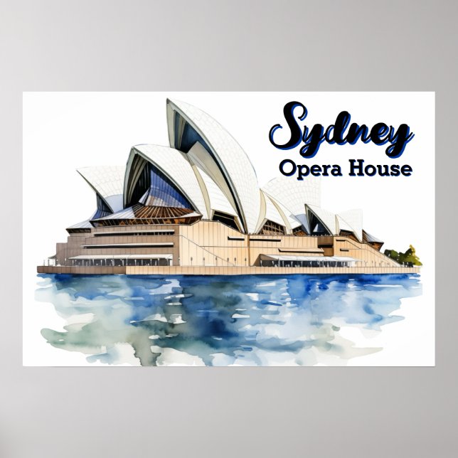 Sydney Opera House: Iconic Elegance am Hafen Poster (Vorne)