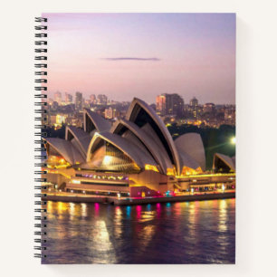 Sydney Opera House im Abend Notizbuch