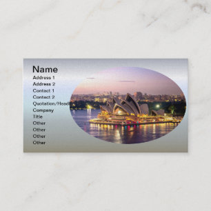 Sydney Opera House im Abend Visitenkarte