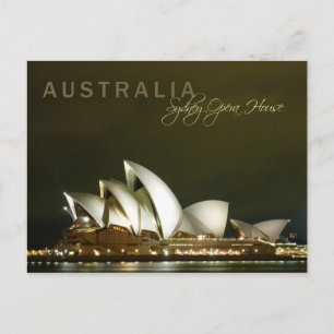 Sydney Opera House in der Nacht Postkarte