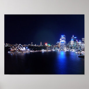 Sydney Opera House in Night Poster