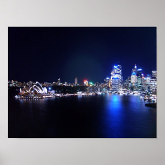 Sydney Opera House in Night Poster