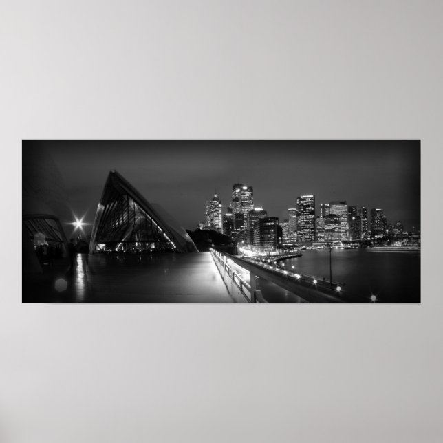 Sydney Opera House in Night Poster (Vorne)