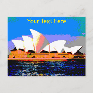 Sydney Opera House - individuell anpassbare Postka Postkarte