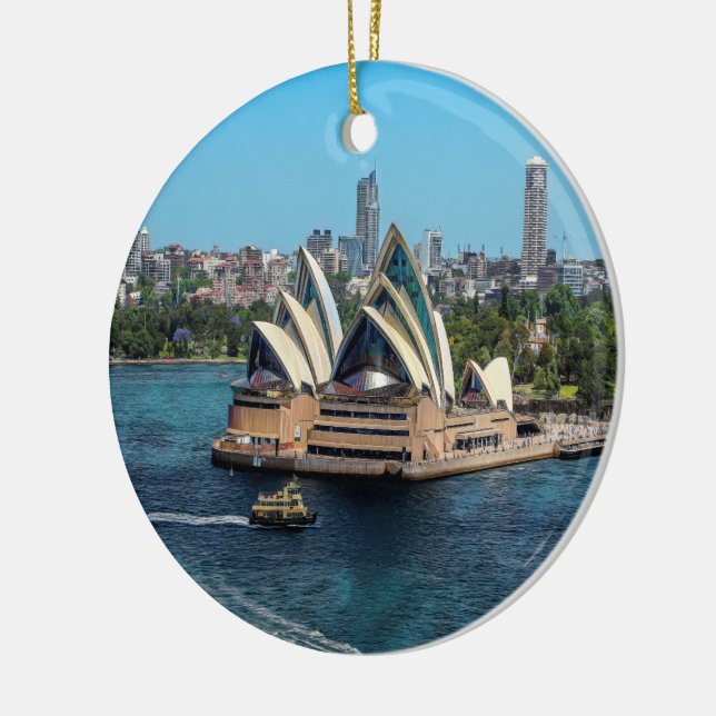 Sydney - OPERA HOUSE - Panorama Keramik Ornament (Links)
