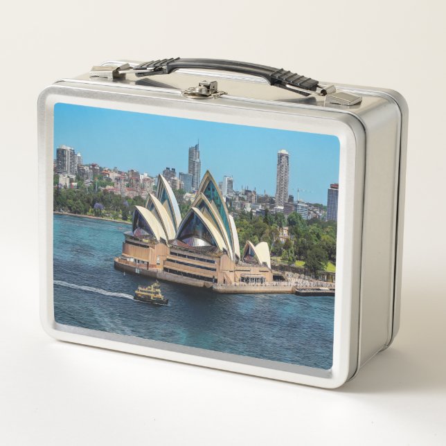 Sydney - OPERA HOUSE - Panorama Metall Brotdose (Vorderseite)