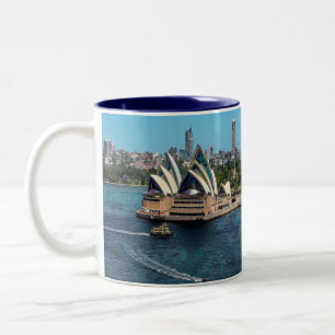 Sydney - OPERA HOUSE - Panorama Zweifarbige Tasse