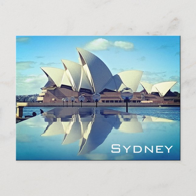 Sydney Opera House Reflektiert Postkarte (Vorderseite)