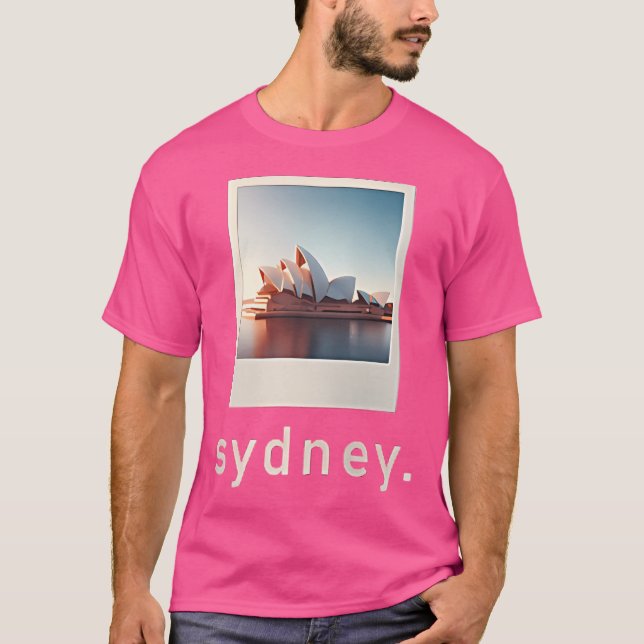 Sydney Opera House Retro Foto T-Shirt (Vorderseite)