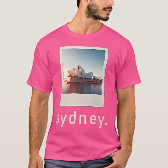 Sydney Opera House Retro Foto T-Shirt (Vorderseite)