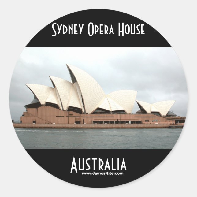 Sydney Opera House Runder Aufkleber (Vorderseite)