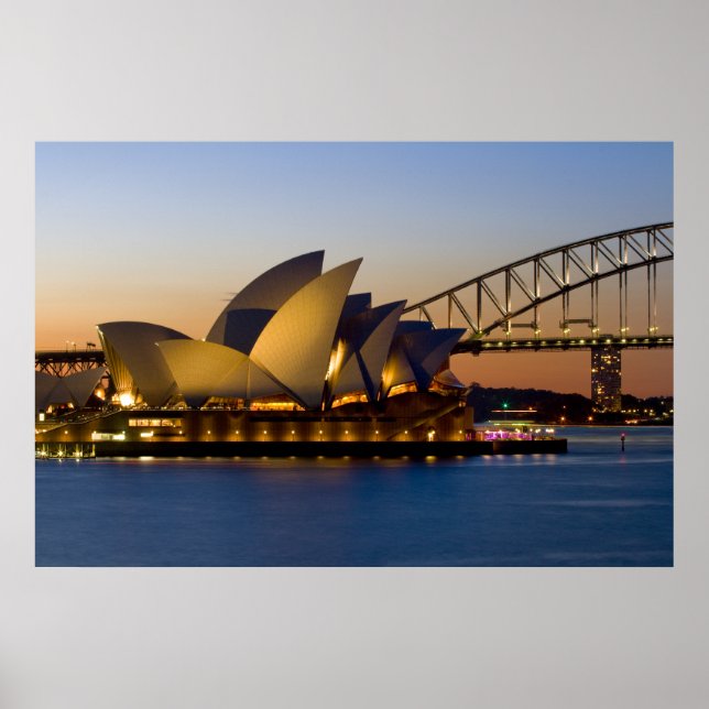 Sydney Opera House & Sydney Harbour Bridge Poster (Vorne)
