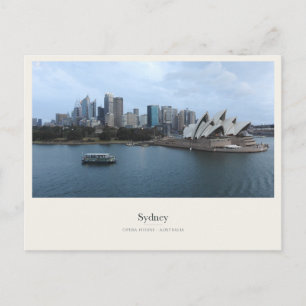 Sydney Opera House und Hafen-Skyline Postkarte