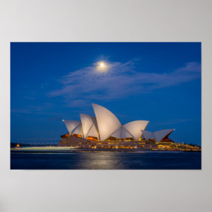 Sydney Opera in der Nacht Poster
