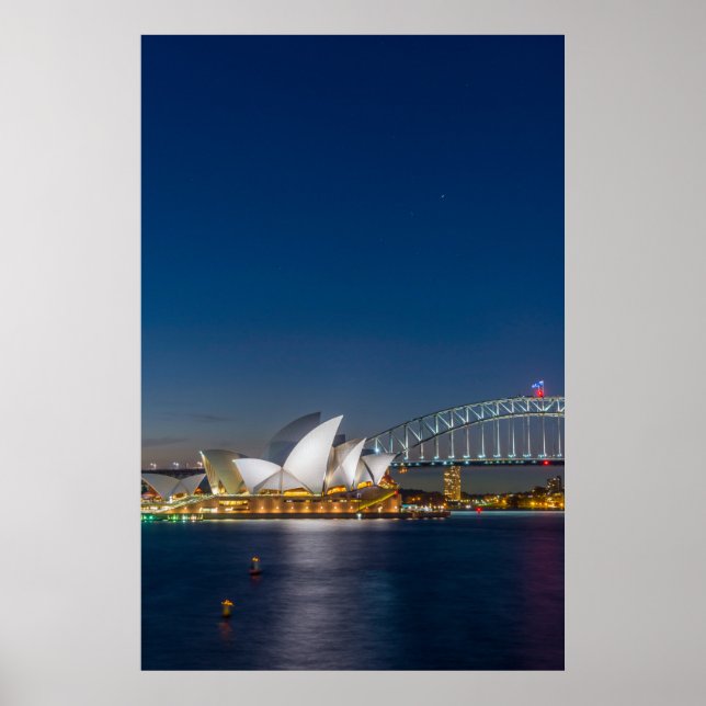 Sydney Opera in der Nacht Poster (Vorne)