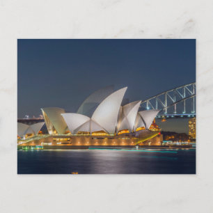Sydney Opera in der Nacht Postkarte