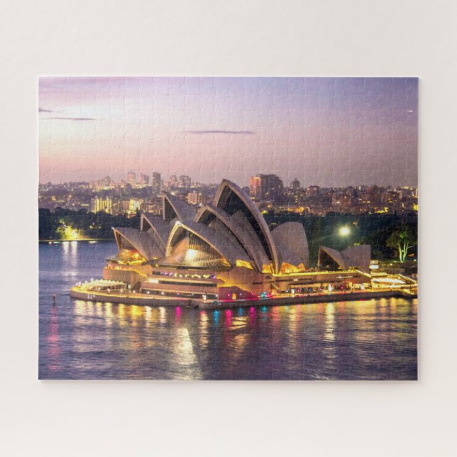 Sydney-Opern-Haus im Abend Puzzle (Horizontal)