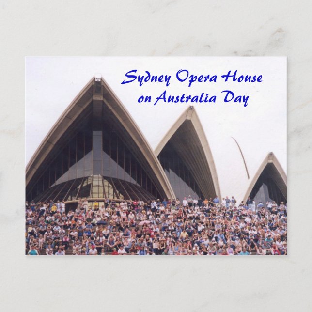 Sydney Opernhaus am Australientag Postkarte (Vorderseite)