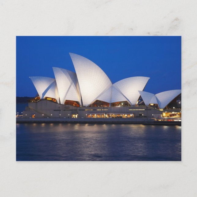 Sydney-Opernhaus nachts, Sydney, neuer Süden Postkarte (Vorderseite)
