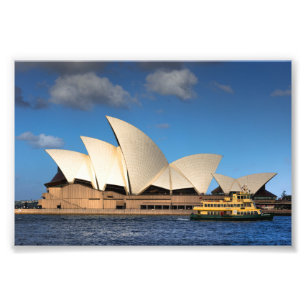 Sydney Opernhaus Seitenansicht mit Ferry Australia Fotodruck