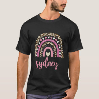 Sydney Rainbow Leopard Personalisiert Sydney Birth T-Shirt