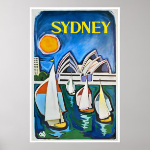 Sydney Reiseplakat Australien Kunst Australisch Poster