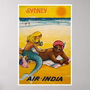 Sydney Reiseplakat Australien Strand Kunst Poster