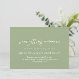 Sydney Sage Green Modern Wedding Einladung