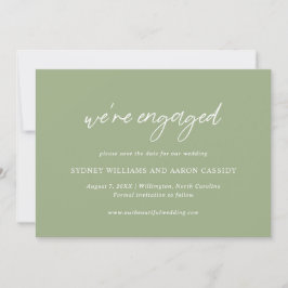 Sydney Sage Green Modern Wedding Save The Date
