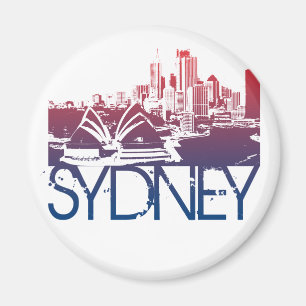 Sydney-Skyline-Entwurf Magnet