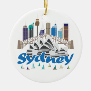 Sydney-Skyline Keramik Ornament