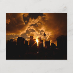 Sydney Skyline nachts Postkarte