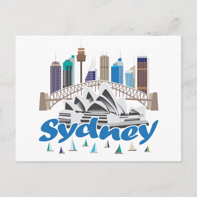 Sydney Skyline Postkarte (Vorderseite)