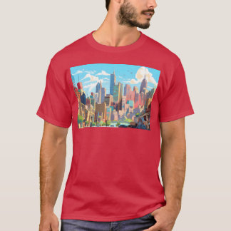 Sydney Spektakel Anime Skyline Design vintage T-Shirt