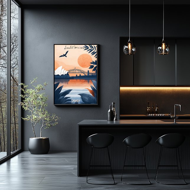 Sydney Sunset - Opernhaus und Hafenbrücke Poster (Von Creator hochgeladen)