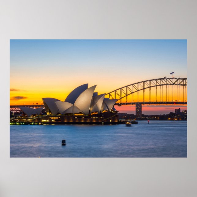 Sydney Sunset Poster (Vorne)