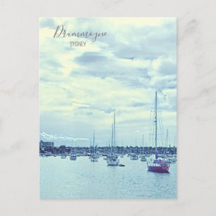 Sydney Szene Yachten im Hafen Drummoyne Postkarte