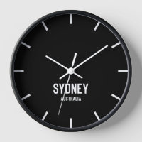Sydney Time Zone Newsroom Wall Clock