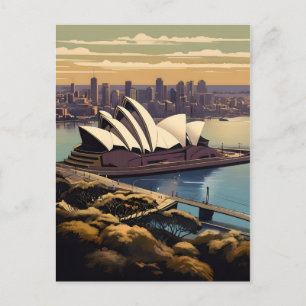 Sydney Vintage-Plakat Postkarte