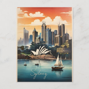 Sydney Vintage-Plakat Postkarte