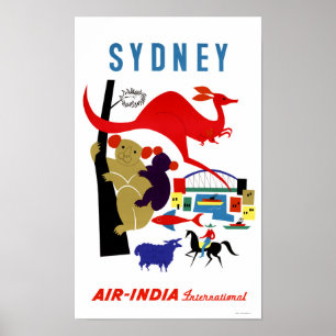 Sydney Vintage Travel Poster Zurück