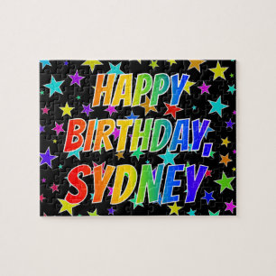 "SYDNEY" Vorname, Spaß "GLÜCKLICHER GEBURTSTAG" Puzzle