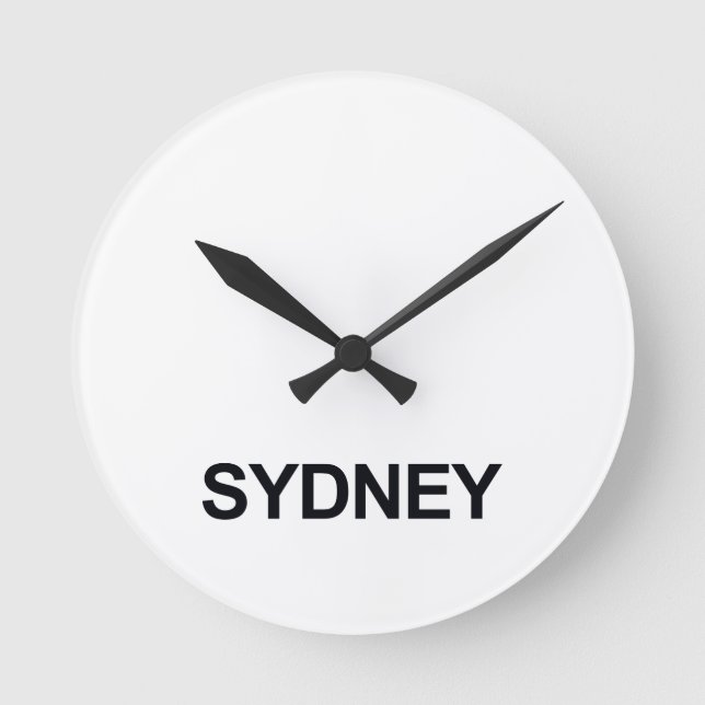 SYDNEY WORLDWIDE TIMEZONE CLOCK SET RUNDE WANDUHR (Vorderseite)