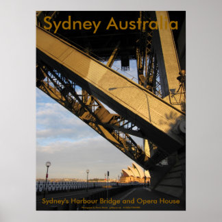 Sydney's Harbour Bridge and Opera House Poster
