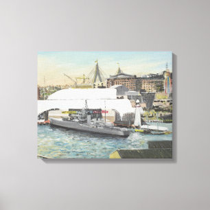 Sydneyseemuseum vom Hotel-Balkon. 1998 Leinwanddruck