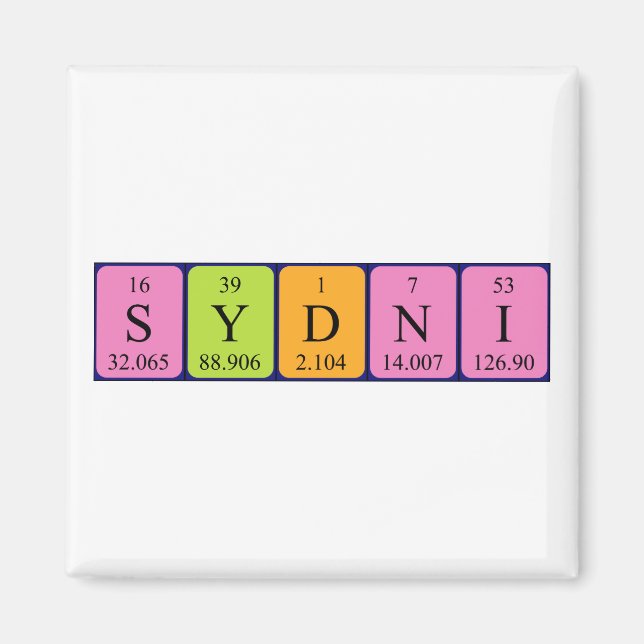Sydni Periodenmagnet Magnet (Vorne)