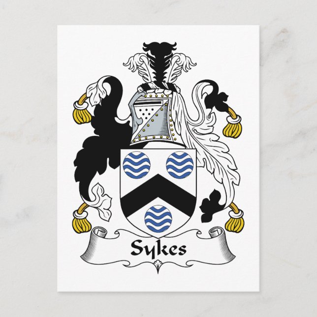 Sykes Familienwappen Postkarte (Vorderseite)