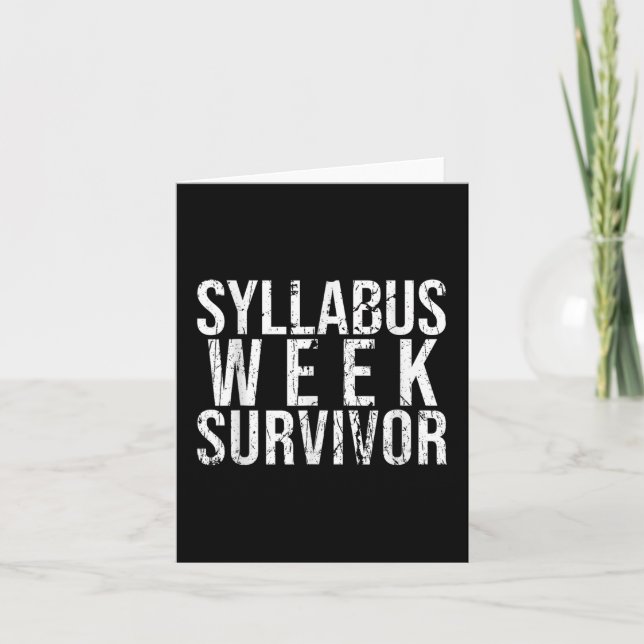 Syllabus Week Survivor Uni Freshman Fall Semes Karte (Vorderseite)