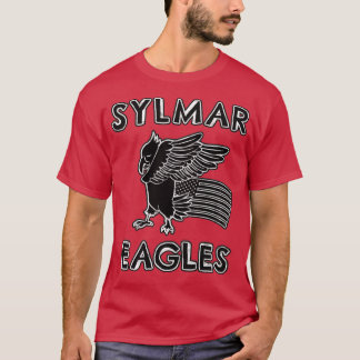 Sylmar Eagles School Maskottchen amerikanische Fla T-Shirt